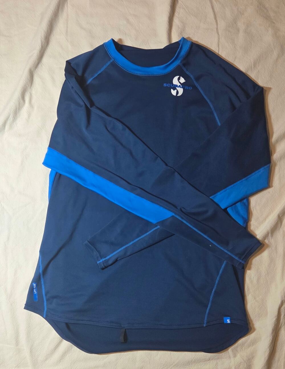 Scubapro Men's Long Sleeve Rash Guard UPF 50+ Swim Shirt Navy/Blue - Size Small